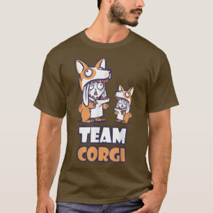 Camiseta Equipe Corgi Funny Bunnies Costumes de Cachorro
