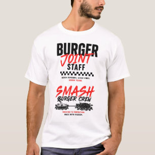 Camiseta Equipe Criativa de Restaurante da Lanchonete de Ha