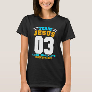 Camiseta Equipe Cristã Jesus 03 Faith Esperança Amor Natal