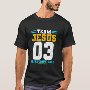 Camiseta Equipe Cristã Jesus 03 Fé Esperança Amor