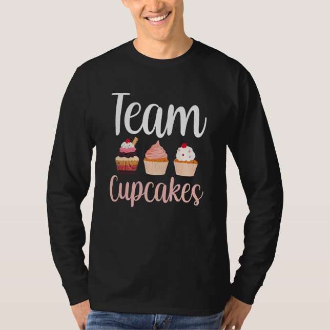 Camiseta Equipe Cupcakes Fofos Comem Cupcake   (Frente)
