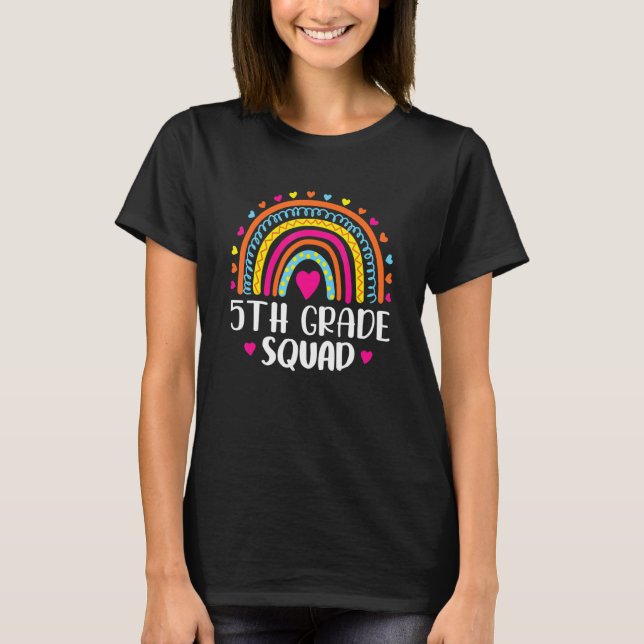 Camiseta Equipe da 5ª Série Professor Aluno Arco-íris 100º  (Frente)