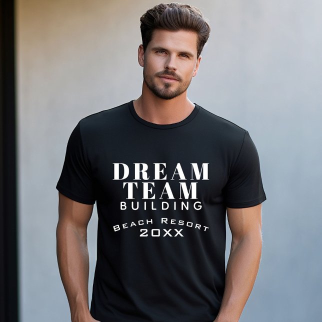 Camiseta Equipe da Dream Construindo Funcionário Preto e Br (Criador carregado)