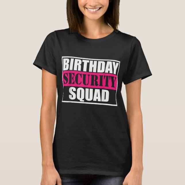 Camiseta Equipe da Família de Festa B-day do Esquadrão de S (Frente)