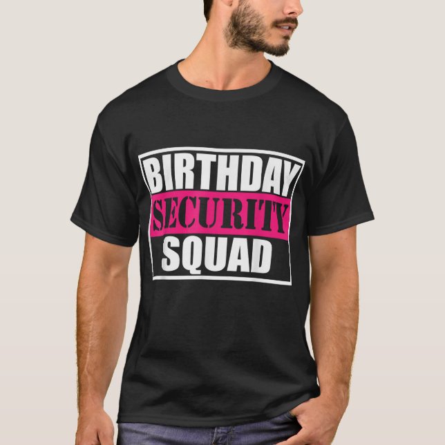 Camiseta Equipe da Família de Festa B-day do Esquadrão de S (Frente)