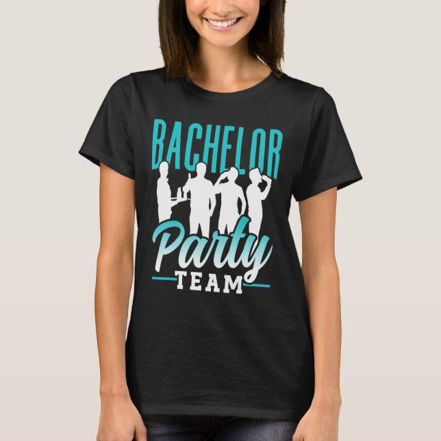 Camiseta Equipe da Festa de Despedida de Solteiro Noivo Noi (Frente)