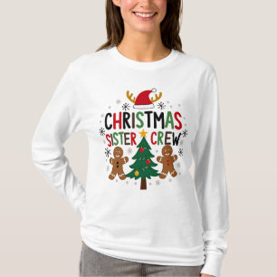 Camiseta Equipe da Irmã do Natal Amigos de Gengibre Festivo