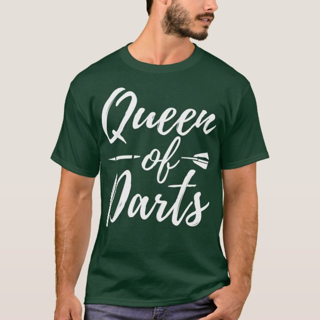 Camiseta Equipe Da Liga De Torneio Dart Engraçado Da Rainha (Frente)