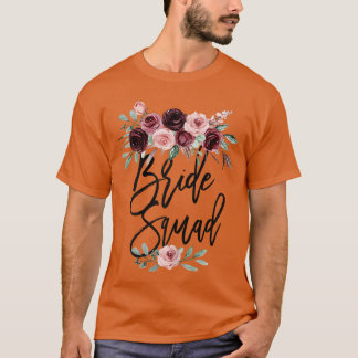Camiseta Equipe da Melhor Amiga da Noiva Floral Chuveiro de