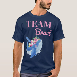 Camiseta Equipe da Noiva Baleia Coroa de Flores JGA Encontr