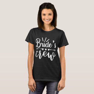 Camiseta Equipe da Noiva Caligrafia Branca para as Daminhas