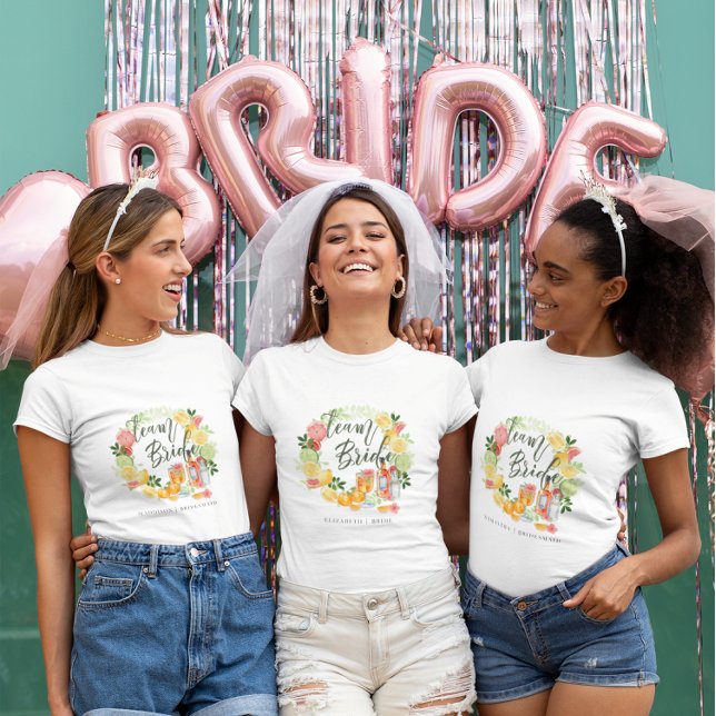 Camiseta Equipe da Noiva | Citrus Damas de Honra da Solteir (Criador carregado)