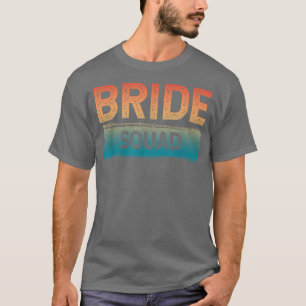 Camiseta Equipe da Noiva Eu Faço a Tripulação Retro Festa d