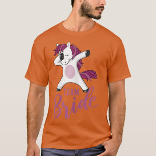 Camiseta Equipe da Noiva JGA unicórnio dabbing despedida de