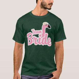 Camiseta Equipe da Noiva Pássaro Flamingo Variedade de Anim