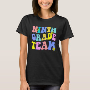 Camiseta Equipe da Nona Série Groovy Retro Professoras Mulh