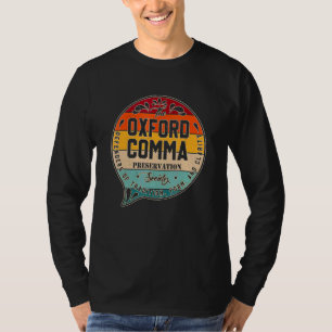 Camiseta Equipe da Oxford Comma Preserve Society Oxford