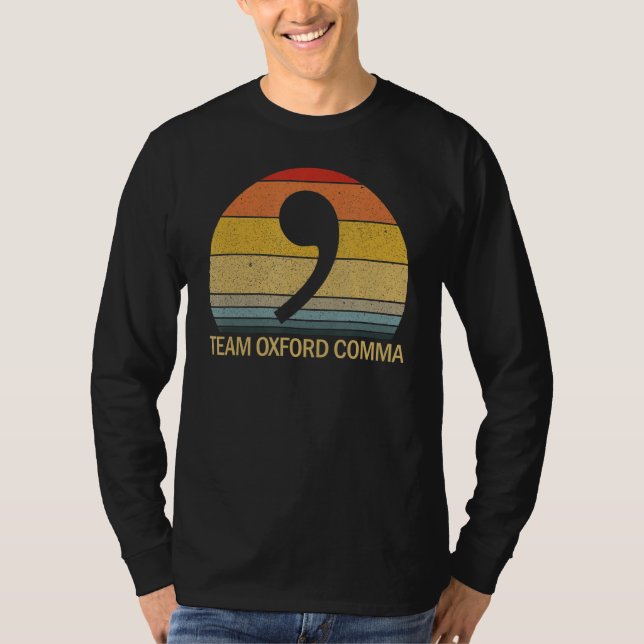 Camiseta Equipe da Oxford Comma Retro Sunset Equipe Oxford  (Frente)