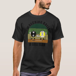 Camiseta Equipe da Piscina Esportiva Billiards do Cue destr