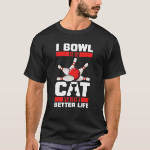 Camiseta Equipe da Pista de Boliche do Gato Jogador Liga