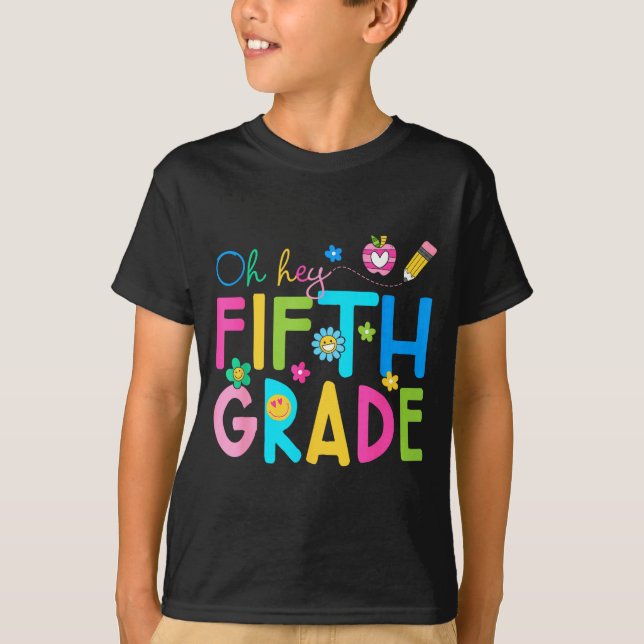 Camiseta Equipe da quinta série de volta à escola professor (Frente)