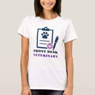 Camiseta 🩺 Equipe da Recepção da Clínica Veterinária 🩺