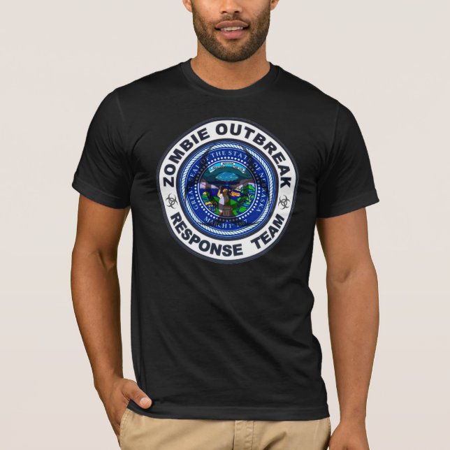 Camiseta Equipe da resposta da manifestação do zombi de (Frente)