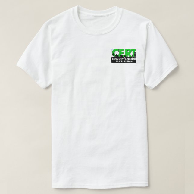 Camiseta Equipe da resposta de emergencia da comunidade do (Frente do Design)