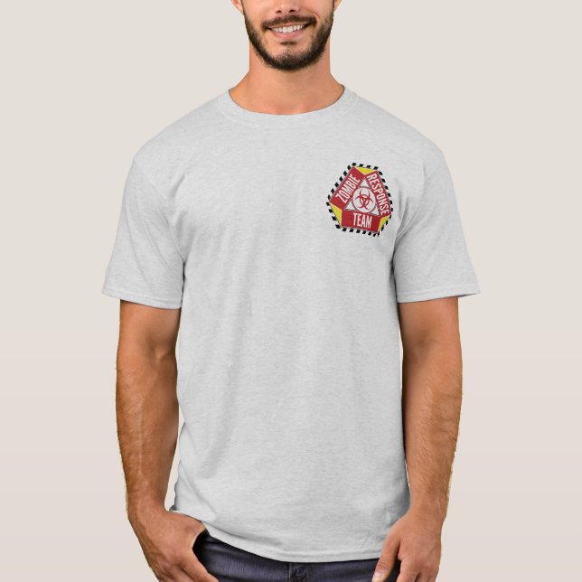 Camiseta Equipe da resposta do zombi (luz) (Frente)