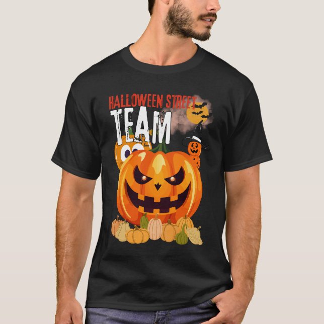 Camiseta Equipe da Rua Halloween Boo Engraçado e T-Shirt Bo (Frente)