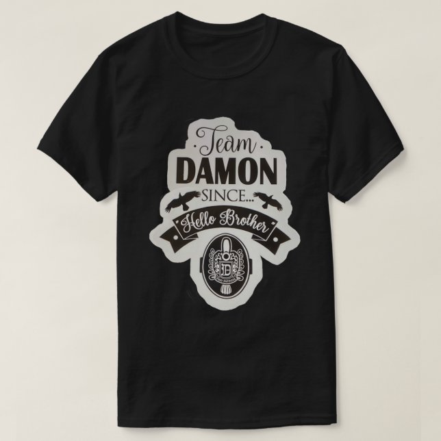 Camiseta Equipe Damon desde mano de olá (Frente do Design)
