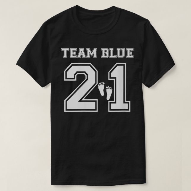 Camiseta Equipe das mulheres Blue 2021 Gender Reveal Boy Sh (Frente do Design)