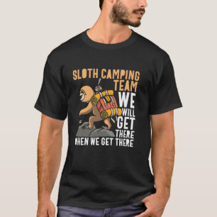 Camiseta Equipe de Acampamento de Preguiça Engraçada Nós Va