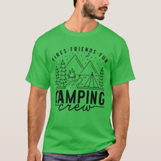 Camiseta Equipe de Acampamento Diverte Amigos no Acampament