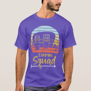 Camiseta Equipe de Acampamento Divertida Família Combinando