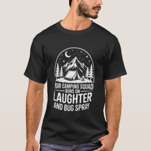 Camiseta Equipe de Acampamento Divertido Fogueira para Home