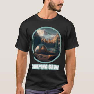 Camiseta Equipe de Acampamento Fora do Pôr do Sol Presente