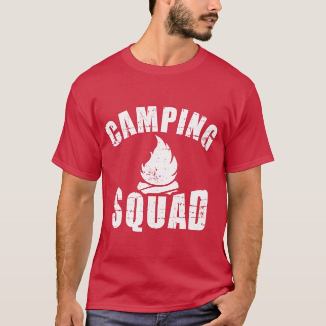 Camiseta Equipe de acampamento menino (Frente)