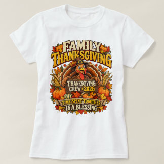 Camiseta Equipe de Ação de Graças da Família 26 Peru Engraç