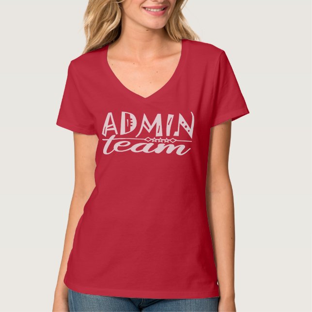 CAMISETA EQUIPE DE ADMINISTRAÇÃO. (Frente)