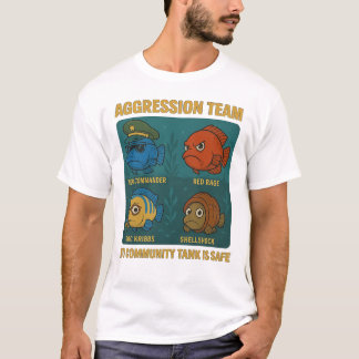 Camiseta Equipe de Agressão - Tanque de Peixe Cichlid Engra