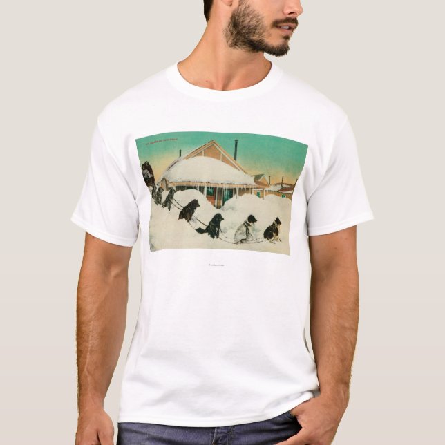 Camiseta Equipe de Alaska Dogsled que descansa em SnowState (Frente)