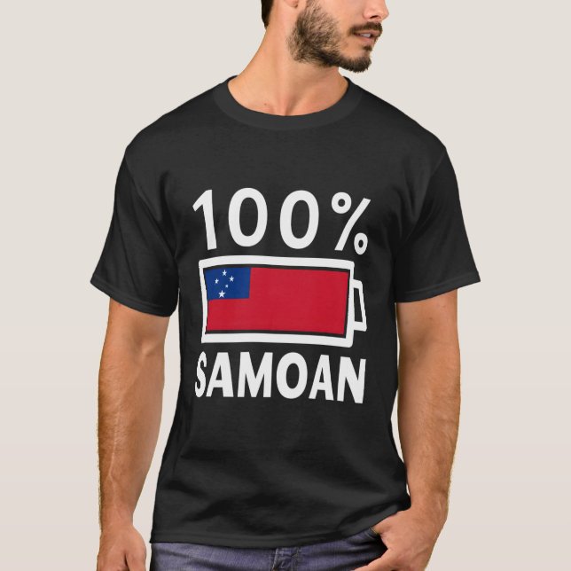 Camiseta Equipe de alimentação da bateria Samoa Flag 100 (Frente)