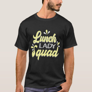 Camiseta Equipe de Almoço da Escola de Cafeteria do Quadrad