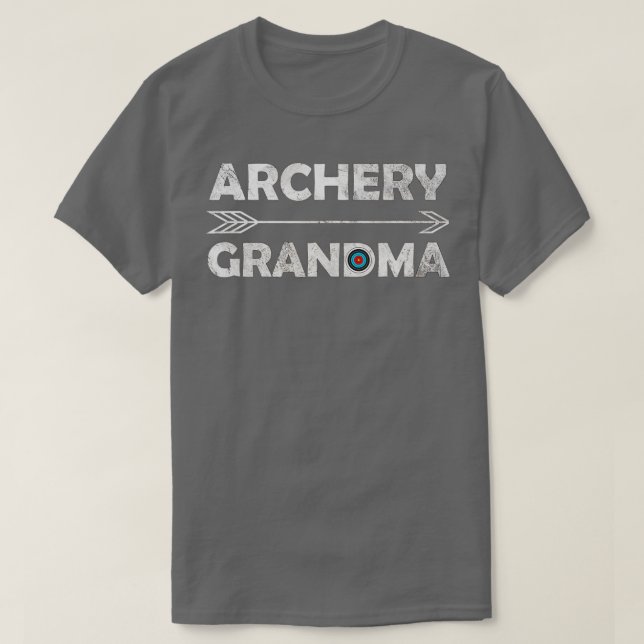Camiseta Equipe de Alvo de Seta Vovó para Arqueiro Familiar (Frente do Design)