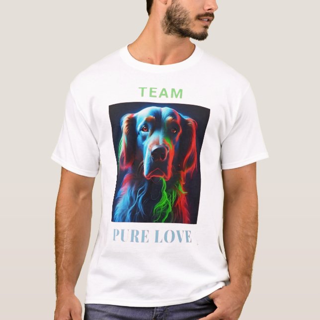 CAMISETA EQUIPE DE AMOR PURO E AMOR DO LABRADOR DO CÃO (Frente)