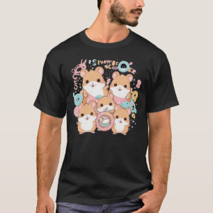 Camiseta Equipe de Anéis de Hamster Kawaii