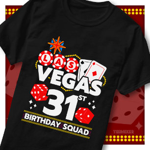 Camiseta Equipe de aniversário de 31 anos combinando Vegas