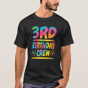 Camiseta Equipe de Aniversário de 3 Anos Família Festa de 3