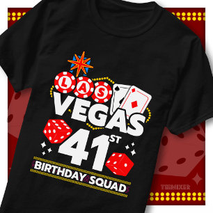 Camiseta Equipe de Aniversário de 41 anos do Vegas combinan